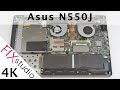 Asus N550J - disassemble [4K]