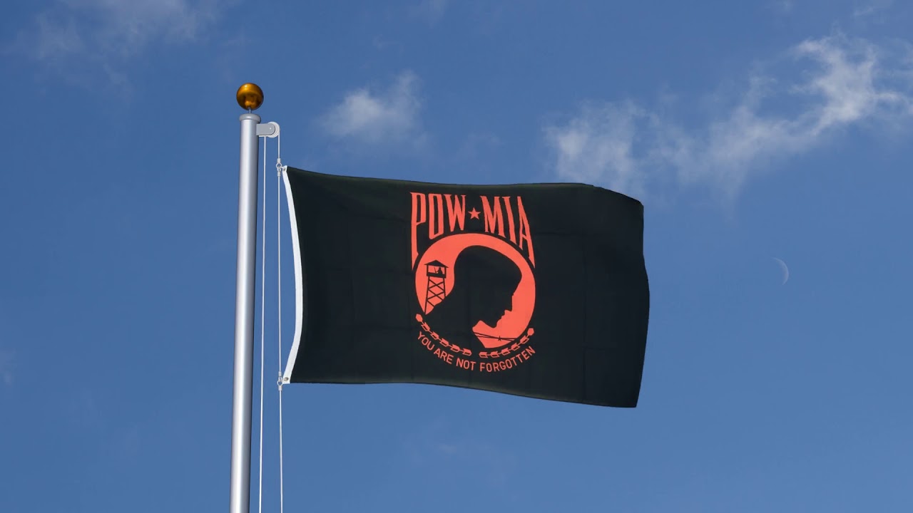Flagge POW/MIA – 90 X 150 Cm, UV-beständig, Zur Ehrung Von Kriegsgefangenen & Vermissten