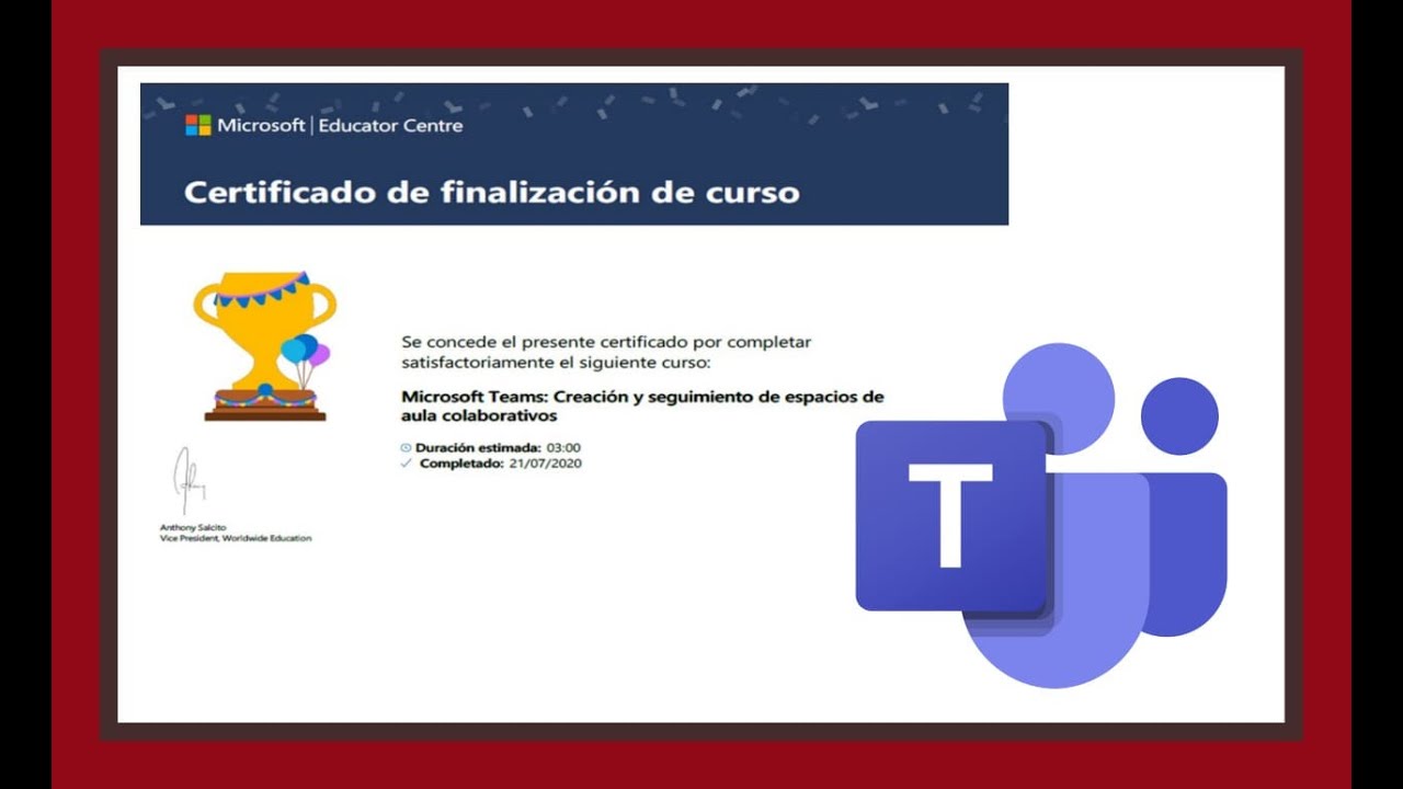 Descargar Certificado Microsoft Teams Capacitacion De Microsoft Teams Youtube