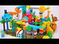 Ultra Satisfying LEGO Duplo Marble Run ASMR | Fire Truck, Police Car & Train Adventure