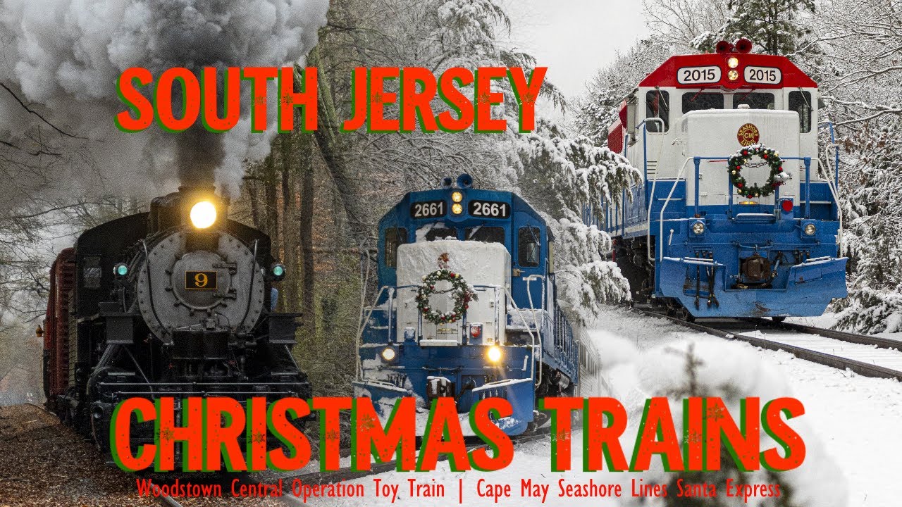 [4K] Awesome South Jersey Christmas Trains!