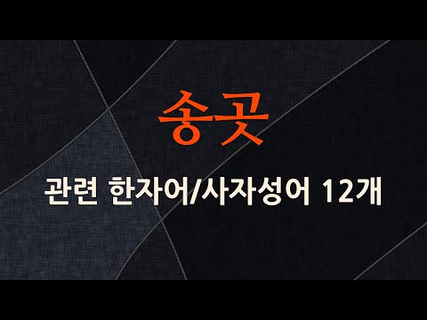 송곳에 관한 한자어/사자성어 12개