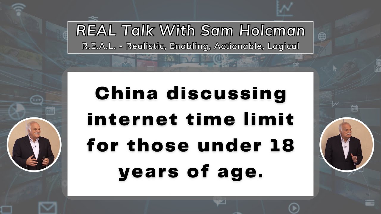 China discussing internet time limit for those under 18  years of age.