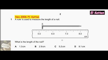 IGCSE Physics Paper 1- November 2006 - 0625/01/N/06 Q1 SOLVED