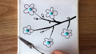 #StayHome Cherry Blossoms Painting 🌸 #WithMe Painting