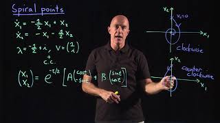 Phase portrait of a spiral point | Lecture 45 | Differential Equations for Engineers