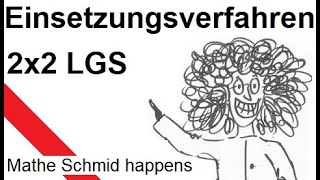 LGS mit dem Einsetzungsverfahren gelöst | Mathematik beim Mathe Schmid