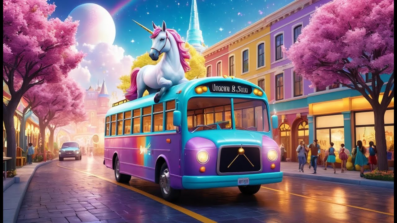 The Unicorns on the Bus | Magical Unicorn Song for Kids | Fun Nursery Rhyme for Toddlers
