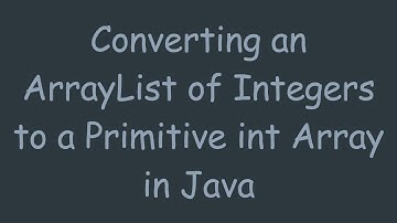 Converting an ArrayList of Integers to a Primitive int Array in Java