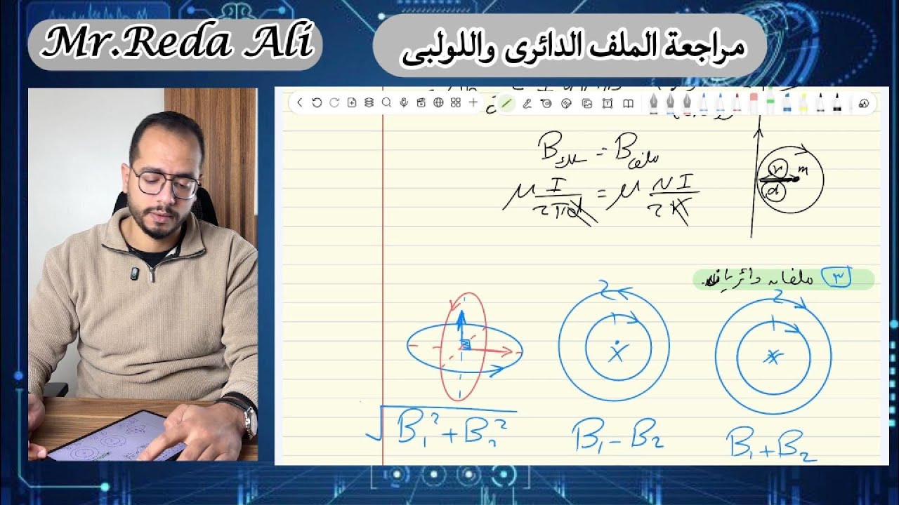 مراجعة الدرس الثانى | الملف الدائرى واللولبى | فيزياء تالته ثانوى 2026