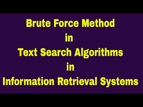 Brute Force Method in Text Search Algorithms