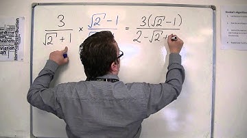 AQA Core 1 2.04a Using the Difference of Two Squares to Rationalise the Denominator
