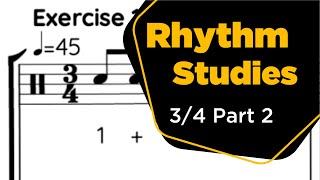 EP0174 - 3/4 Rhythm reading practice without ties or rests (Part 2) - clap and count rhythms