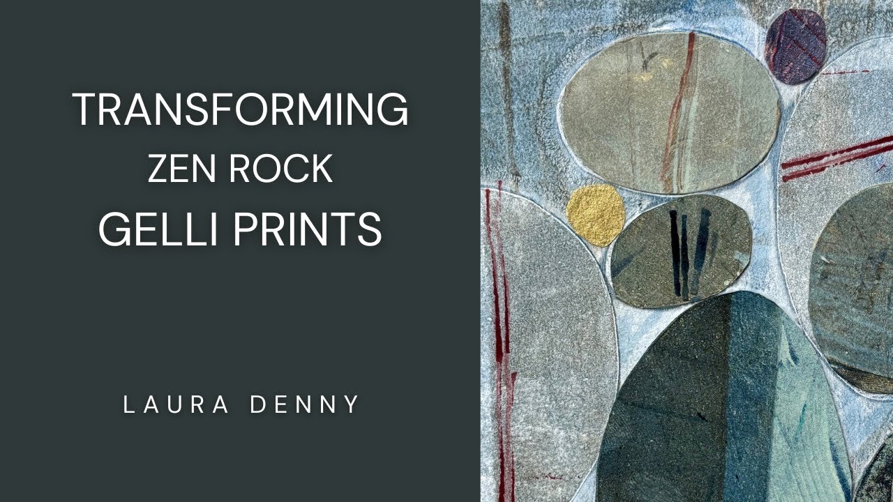 Трансформация дзен-камней на пластине Gelli