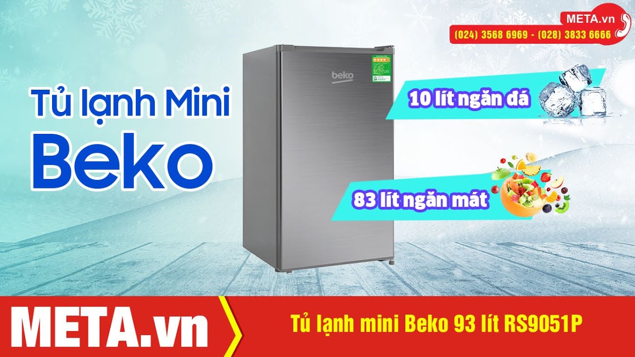 Tủ lạnh mini Beko 93 lít RS9051P dành cho sinh viên, công nhân... | META.vn
