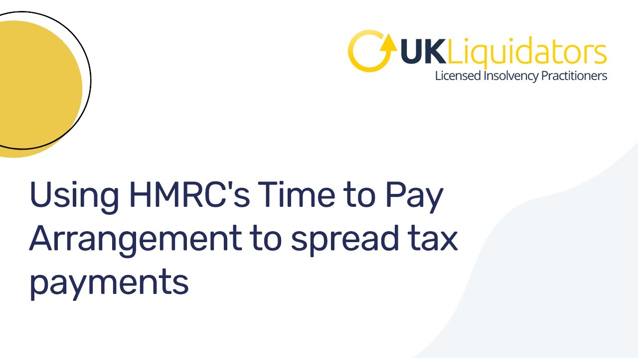 Using HMRC's Time to Pay arrangement to spread tax payments YouTube