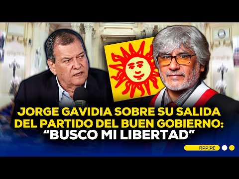 Jorge Gavidia confirms his decision to leave the Good Government Party "is irreversible"