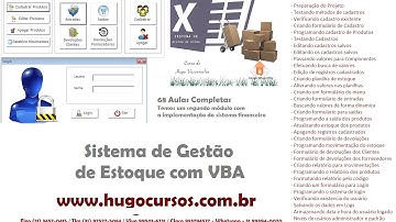 Gestão de Estoque com Excel VBA - Aula 10 - Passando valores para caixa de combinação
