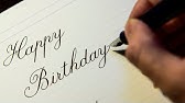 チョコペン シンプルなハッピーバースデーの書き方 レタリング Youtube