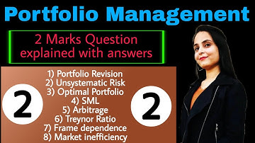 2 Marks questions with answers portfolio management mcom sem 3 gurugram university mdu