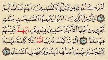 لغة عربية عاشر _ سورة إبراهيم من الأية 24 إلى الأية 43