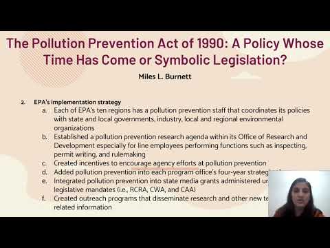 Video: Anong Pangulo ang pumirma sa Pollution Prevention Act ng 1990?