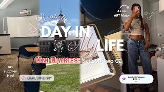 UNI DIARIES: A REALISTIC DAY IN MY LIFE AS S COLLE STUDENT @ HOWARD UNIVERSITY 📚🖇️ ₊˚⊹♡