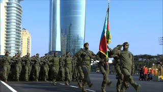 Zəfər Gününə Həsr Olunmuş Hərbi Paradda Dtx-Nin Qartal Xüsusi Təyinatlılarının Keçidi