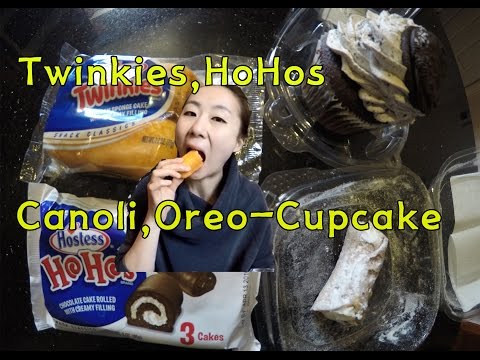 (냠냠)트윈키 및 흔한 미국 디저트! /Trying twinkies, hohos..American dessert!