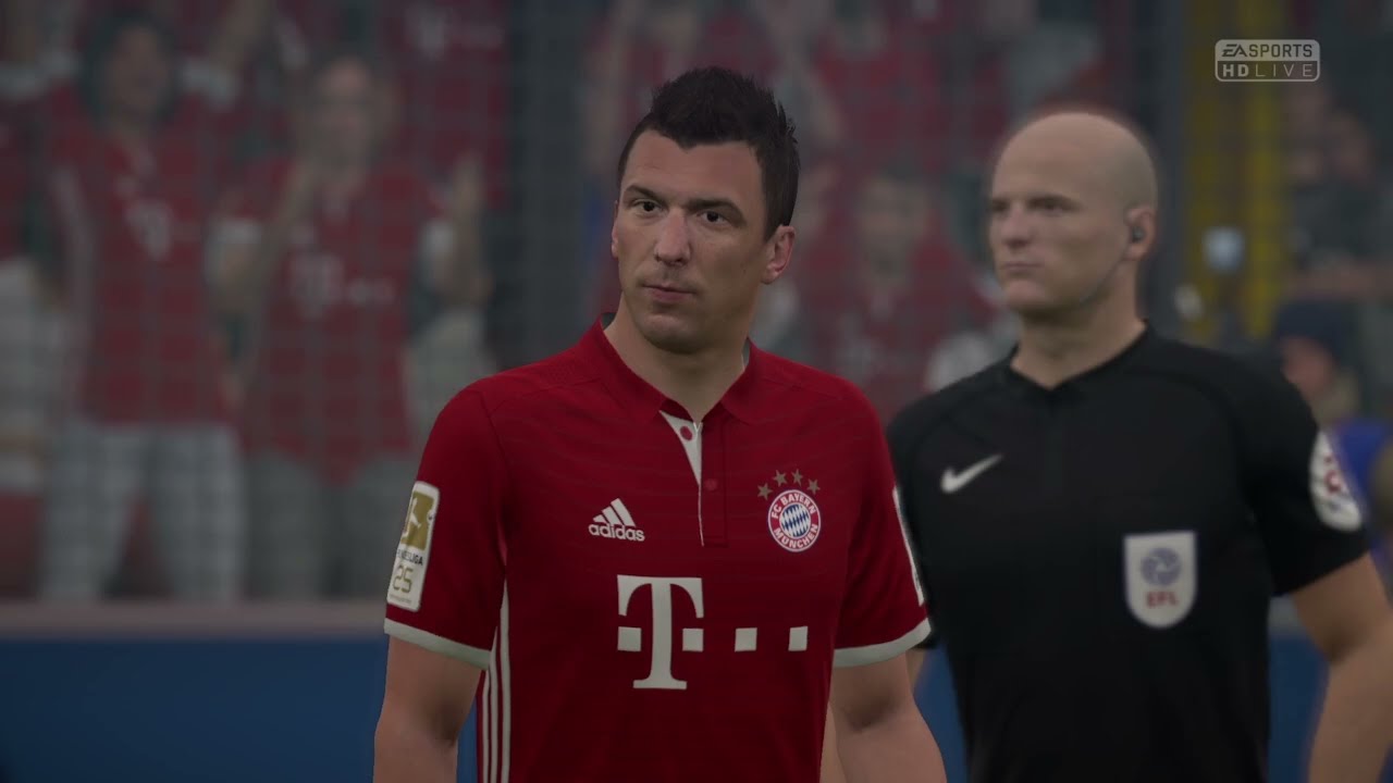 Марио Манджукич забивает гол за «Баварию» в матче против «Порту» — FIFA 17, режим карьеры, Кубок EFL