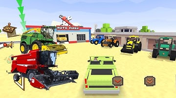 I took all my machines for the daily check up at Auto Repair shop ❌ Blocky Farm & Racing Simulator