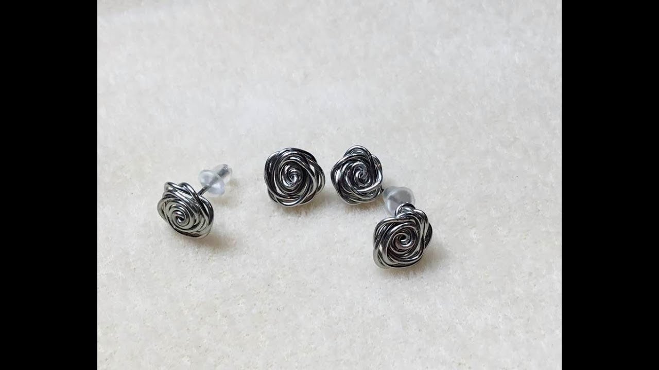Wire Rose Earring Tutorial