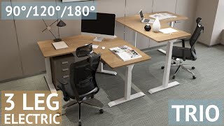 A 3-Leg Height-Adjustable Desk that is perfect for modern-day home offices