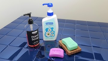 Bar Soap and Liquid Soap 001 3D Model