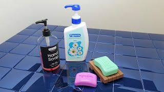 Bar Soap And Liquid Soap 001 3D Model