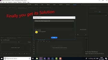 File format not supported problem in premiere pro ..
