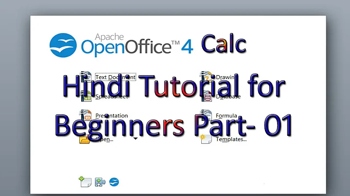 Open Office Calc Hindi Tutorial Part 1