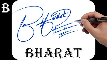 Bharat name signature design - B signature style - How to signature your name
