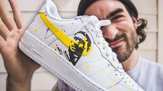 Custom LAKERS Nike AF1s !! (Lebron & Kobe) 👟🎨🏀