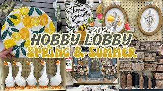 *NEW* HOBBY LOBBY SPRING & SUMMER DECOR 2024! HOME DECOR, STORAGE FINDS #hobbylobby #homedecor