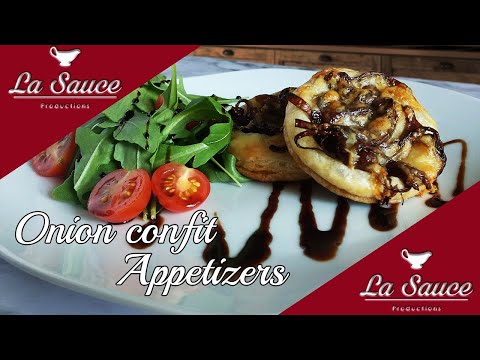 Onion confit puff pastry appetizers | Crazy good and simple!