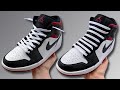 How To Lace Jordan 1s Without Tying (2 SLIP ON HACKS)