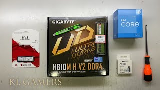 intel Core i3 12100 GIGABYTE H610M H V2 DDR4 E-SUPERCASE PC Build