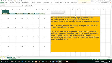Kalender Maken met Excel VBA