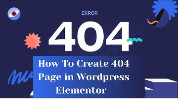 How Create Custom 404 Error Page  | 404 Page in WordPress | Error 404 page