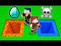 BUCO DI ACQUA DA 1€ VS BUCO DI LAVA DA 1.000.000€! - MINECRAFT