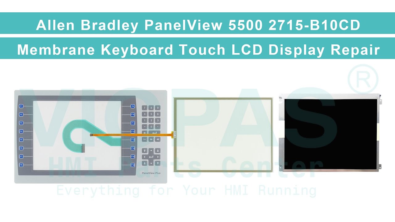Allen-Bradley PanelView 5500 HMI 2715-B10CD Touch Panel Membrane Keypad ...