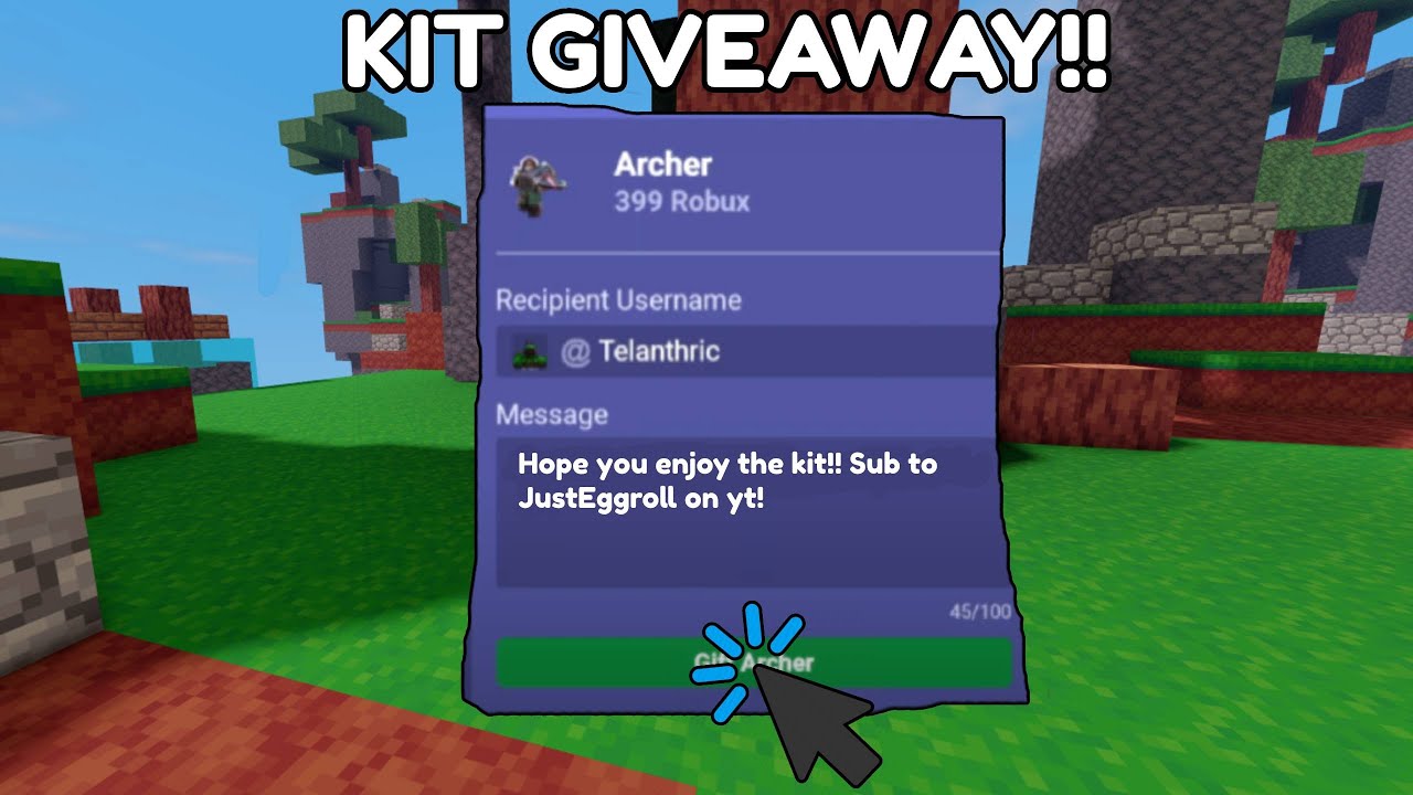 Bedwars kit giveaway!! 🎈🎂 YouTube