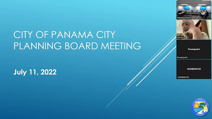 City of Panama City Planning Board Meeting 07112022
