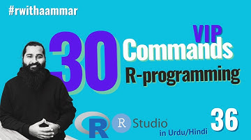 Thirty Important Commands to learn in R with Aammar